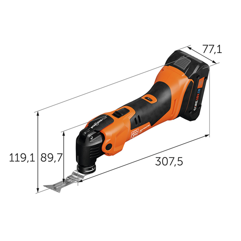 Fein 71293862090 18V MultiMaster AMM 500 Oscillating MultiTool - Bare Tool