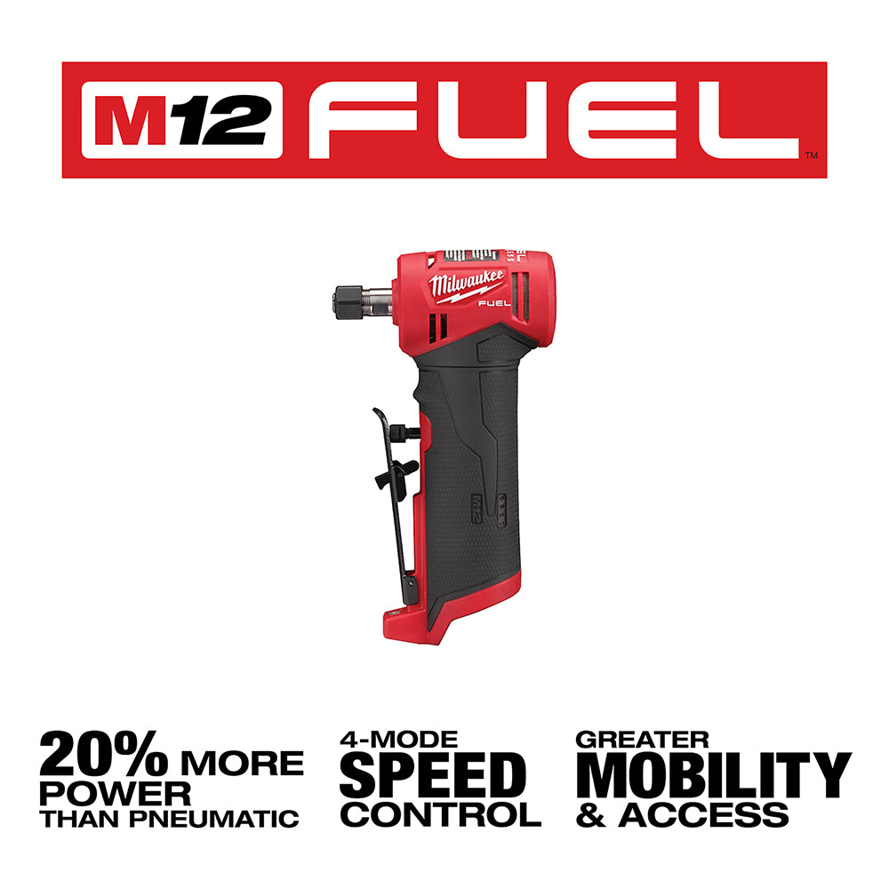 Milwaukee 2485-20 M12 FUEL 12V 1/4" Cordless Right Angle Die Grinder - Bare Tool