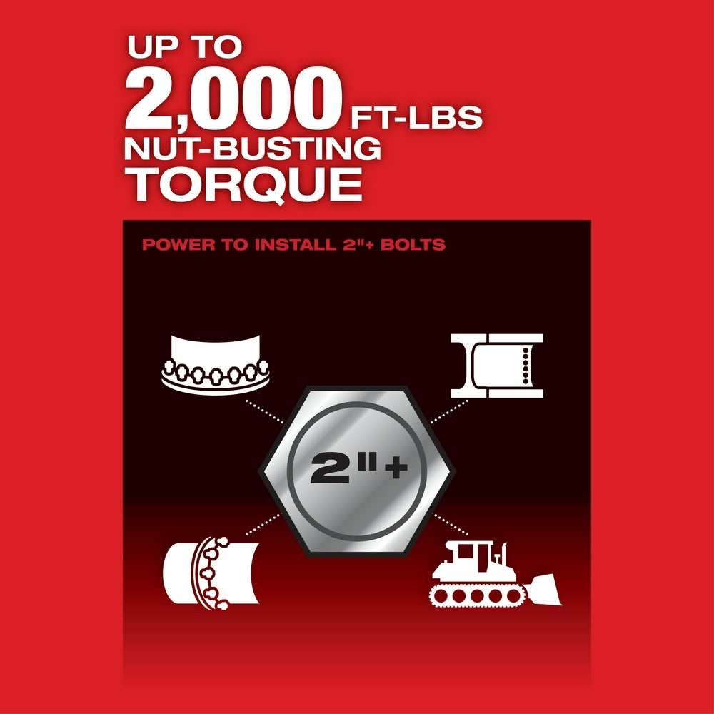 Milwaukee 2868-20 M18 FUEL 18V 1" D-Handle High Torque Impact Wrench - Bare Tool