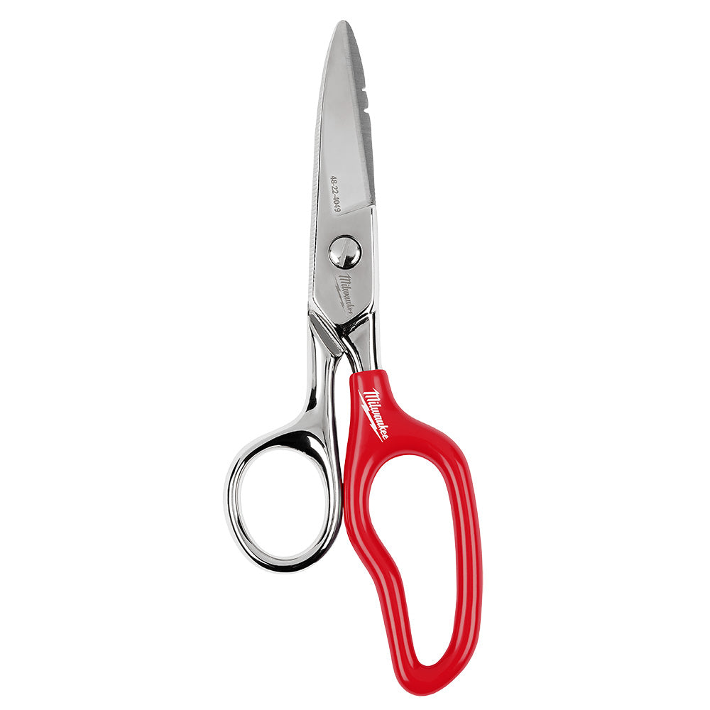 Milwaukee 48-22-4049 Durable Sharp Steel Electrician Scissors w/ Extended Handle