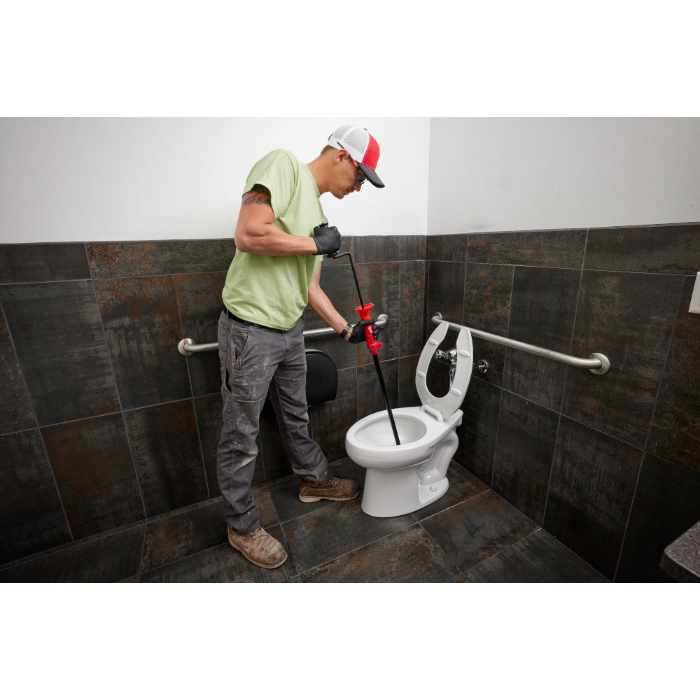 Milwaukee 48-22-5765 3' Toilet Auger w/ Extended Cable Head and Rubber Boot