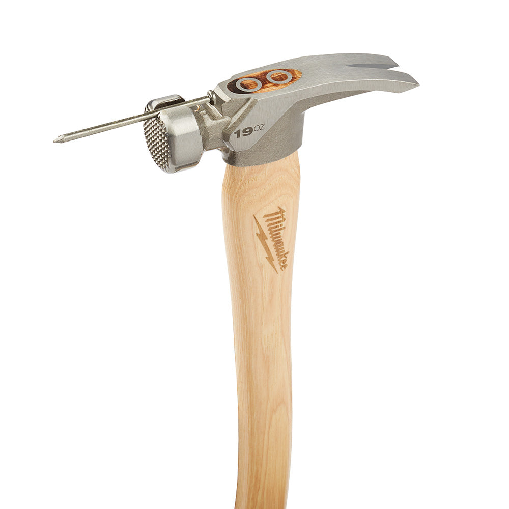 Milwaukee 48-22-9419 19 OZ Milled Face Hickory Handle Framing Hammer