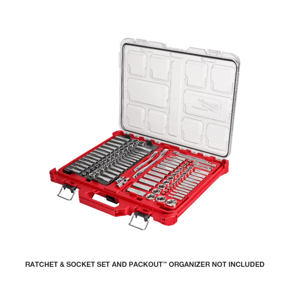 Milwaukee 48-22-9487T 47 PC 1/2" Drive SAE/Metric Ratchet/Sockets PACKOUT Trays