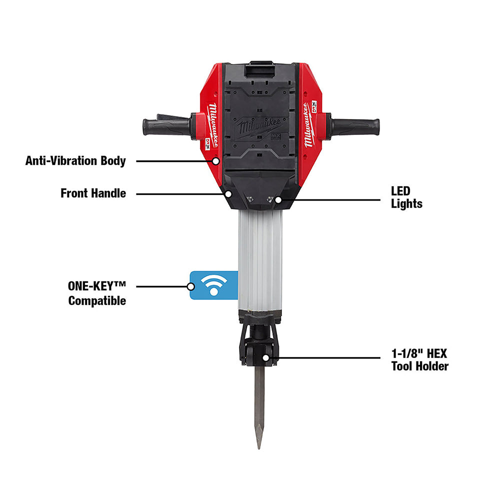 Milwaukee MXF368-1XC MX FUEL Breaker with Chisels Cart Battery Pack and Charger