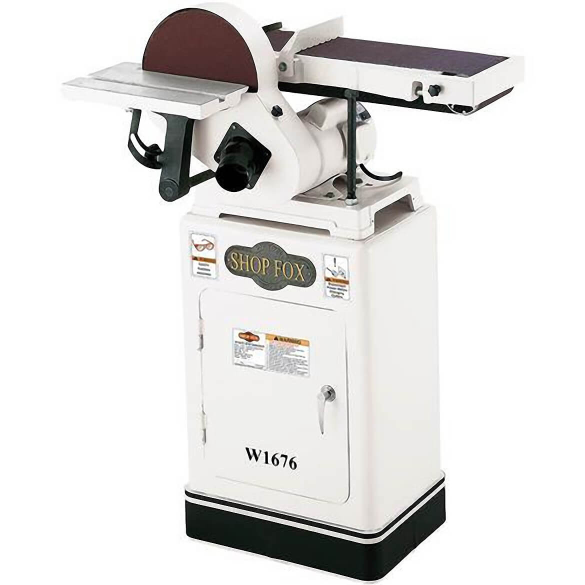 Shop Fox W1676 1 H.P. 6" Belt / 10" Disk Combination Sander w/ Quick Change Belt