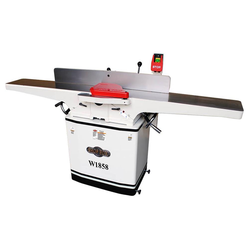SHOP FOX W1858 8 Inch x 72 Inch Mobile Spiral Cutterhead Dovetail Jointer