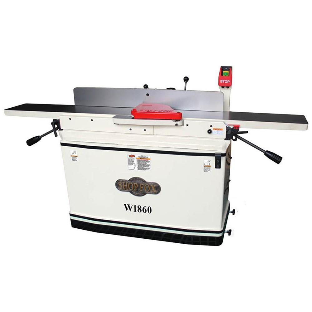 Shop Fox W1860 230 Volt 8 Inch x 76 Inch Parallelogram Spiral Cutterhead Jointer