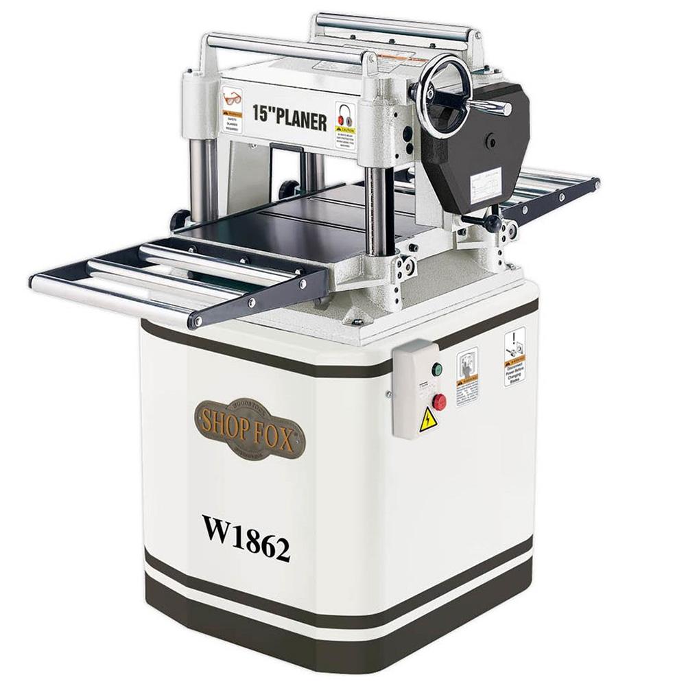 Shop Fox W1862 240 Volt 15 Inch 3 Hp Single Phase Three Knife Stationary Planer