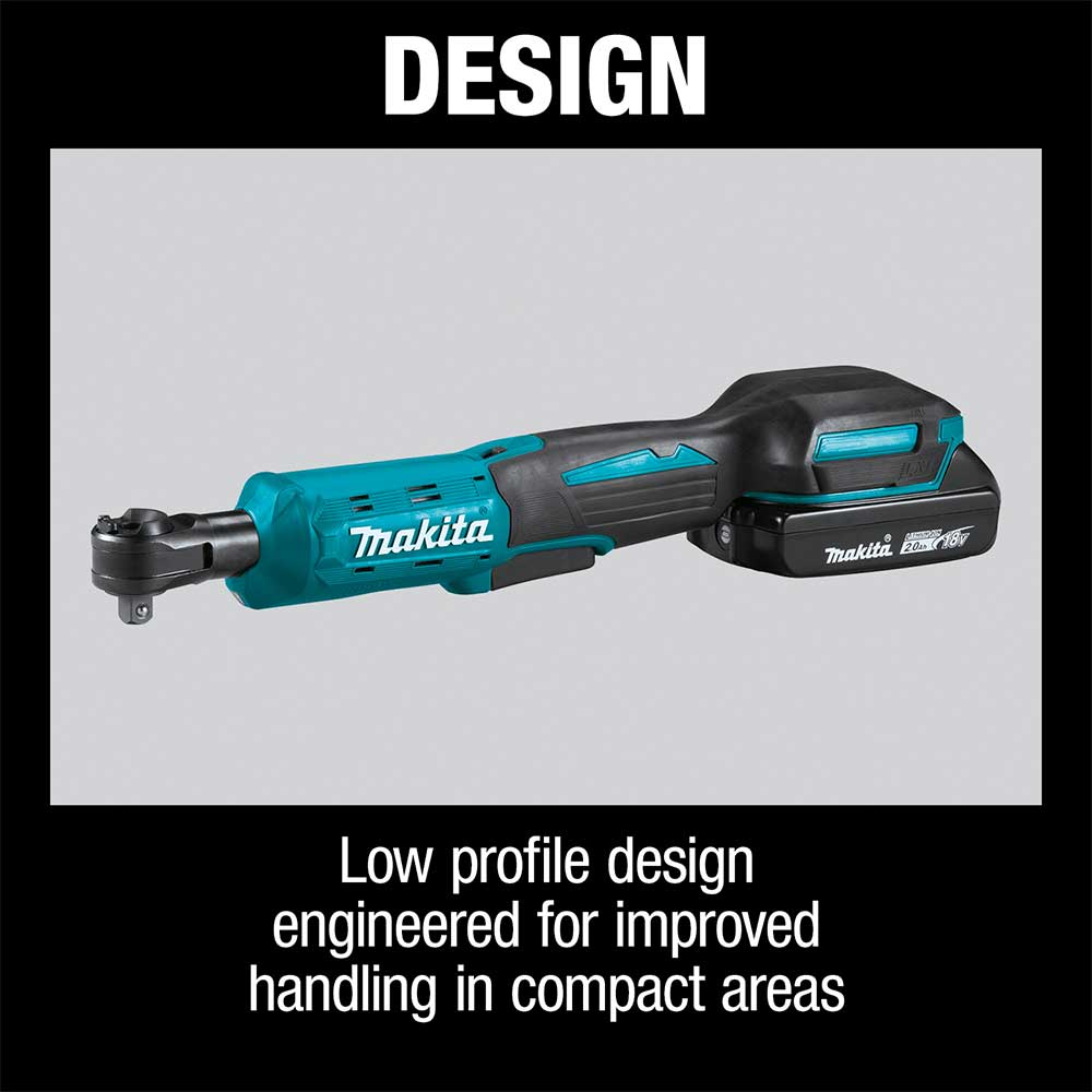 Makita XRW01SR1 18V LXT 3/8"-1/4" Square Drive Li-Ion Cordless Ratchet Kit