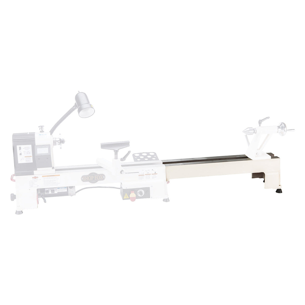 Shop Fox D4562 40-7/8-Inch Heavy Duty Steel Bed Extension for W1836 Wood Lathe