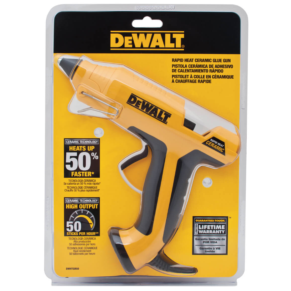 DeWALT DWHTGR50 50-Watt Corded Light to Medium Ceramic Rapid Heat Glue Gun