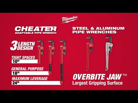 Milwaukee 48-22-7314 21.80-Inch Steel Ergonomic Overbite Cheater Pipe Wrench