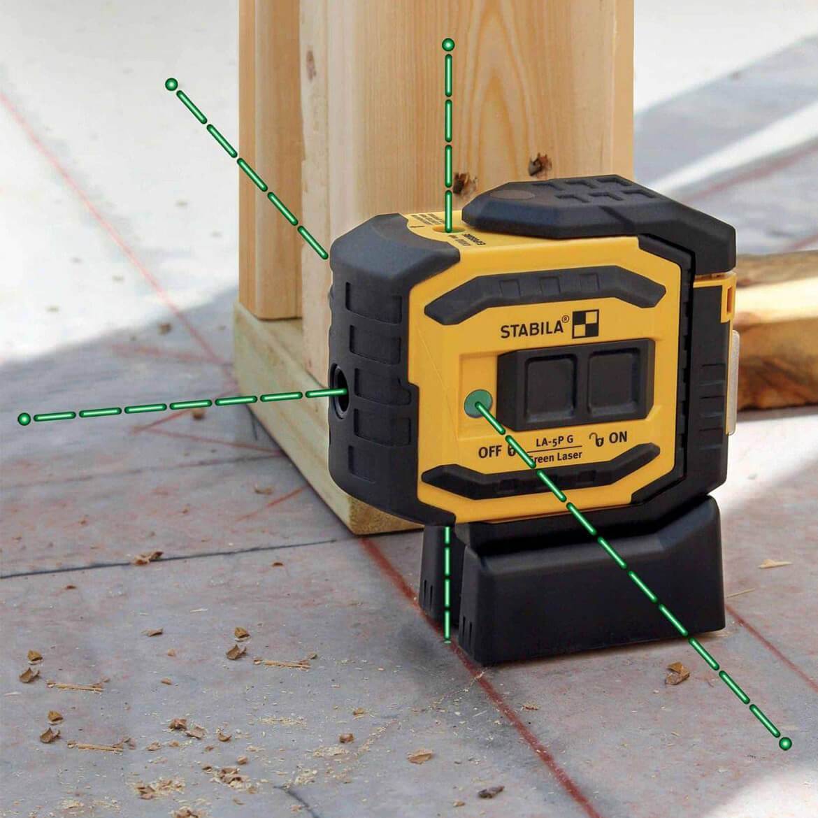 Stabila 03165 5-Point/Dot 60-Foot Range Self-Leveling Green Beam Laser Level