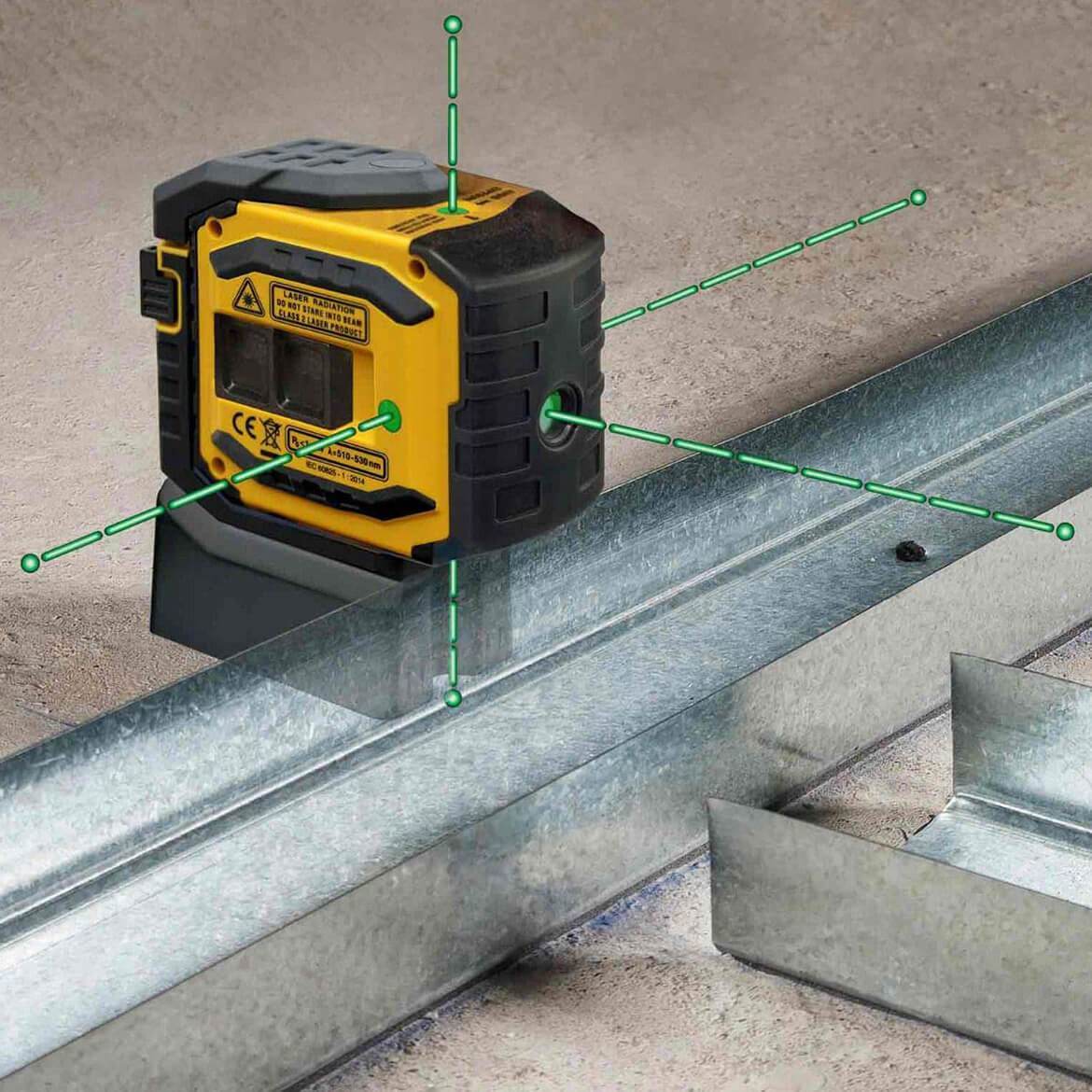 Stabila 03165 5-Point/Dot 60-Foot Range Self-Leveling Green Beam Laser Level