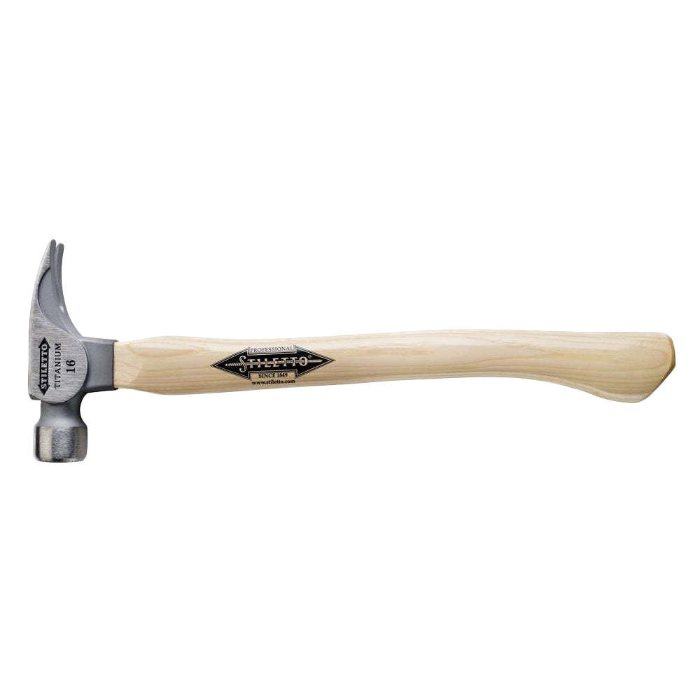Stiletto TI16SC 18-Inch 16-Oz Titanium Smooth Face Curved Hickory Handle Framer