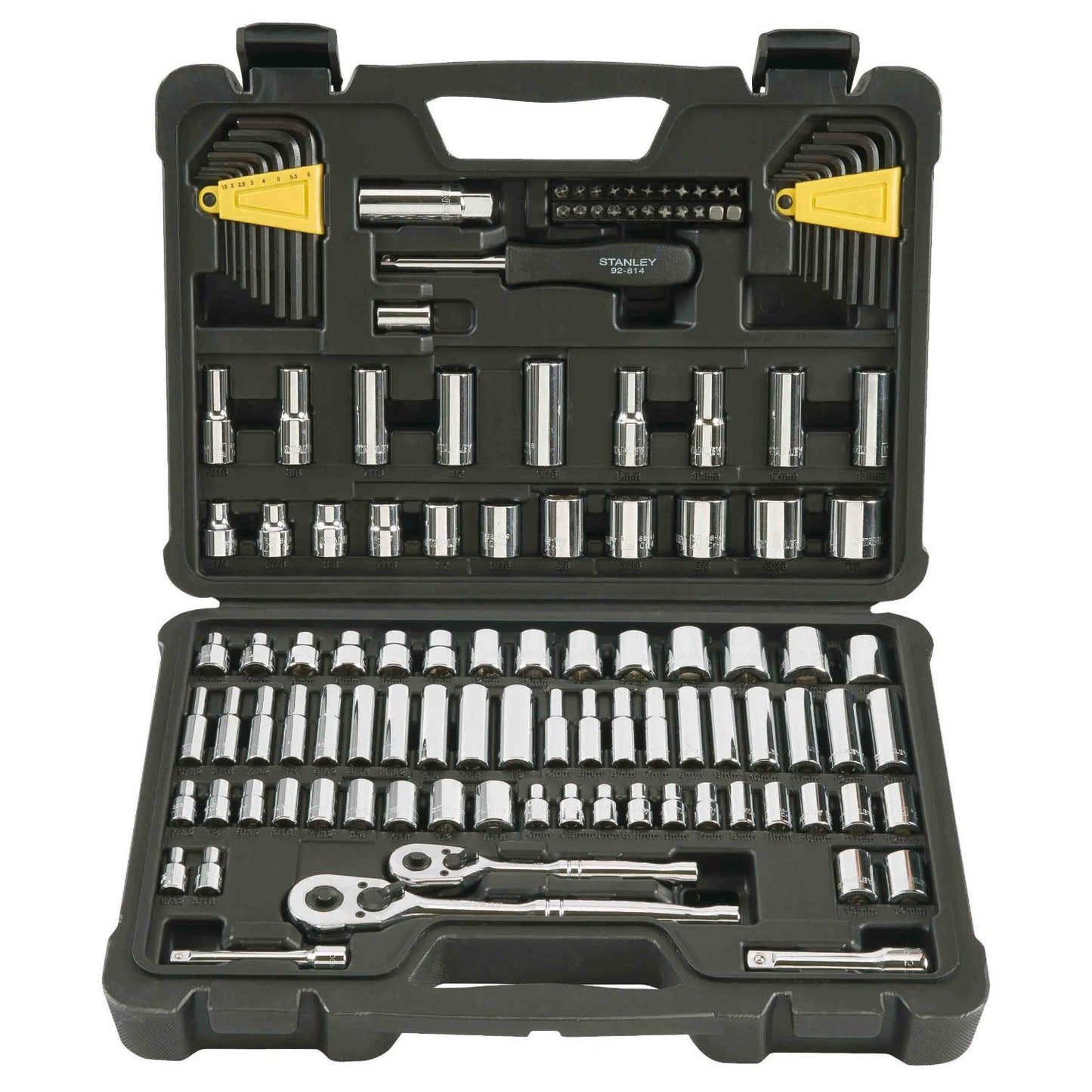 Stanley STMT71652 Chrome Vanadium Forged Body Polished Socket Set, (123-Piece)
