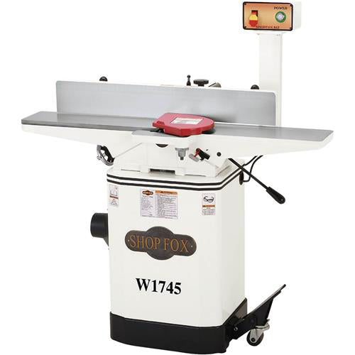 Shop Fox W1745 6" Jointer with Mobile Base w/ Oversized Fence & Fine Adjust Dial