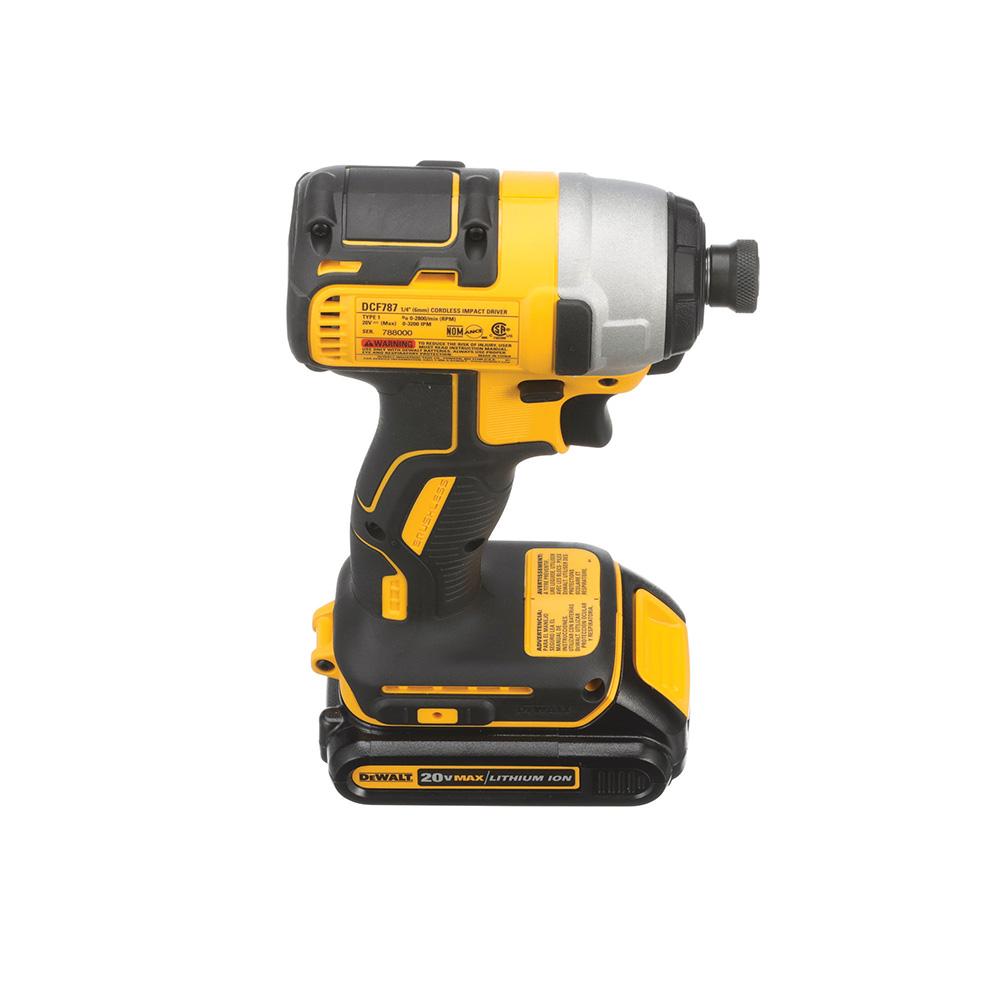 DeWALT DCF787C1 20V MAX Variable Speed Brushless Cordless Impact Driver Kit