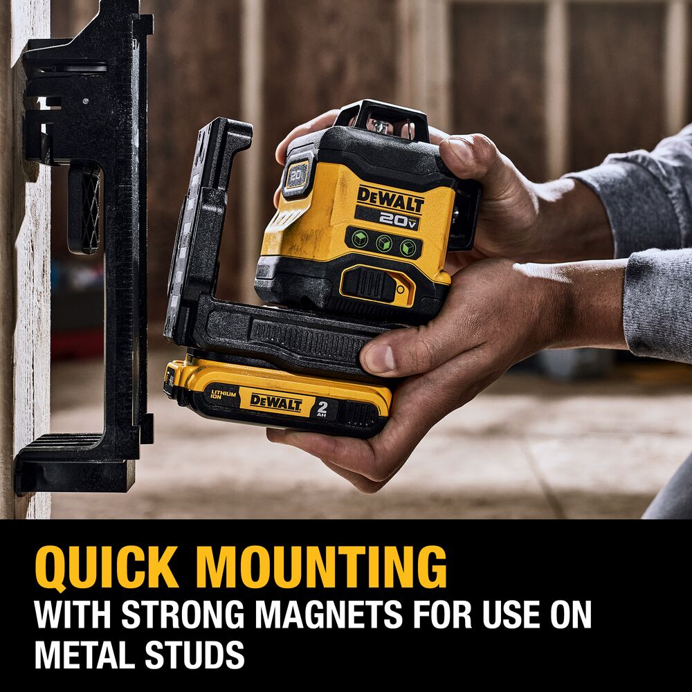 DeWALT DCLE34031D1 20V 3 x 360 Green Horizontal Line Laser Kit