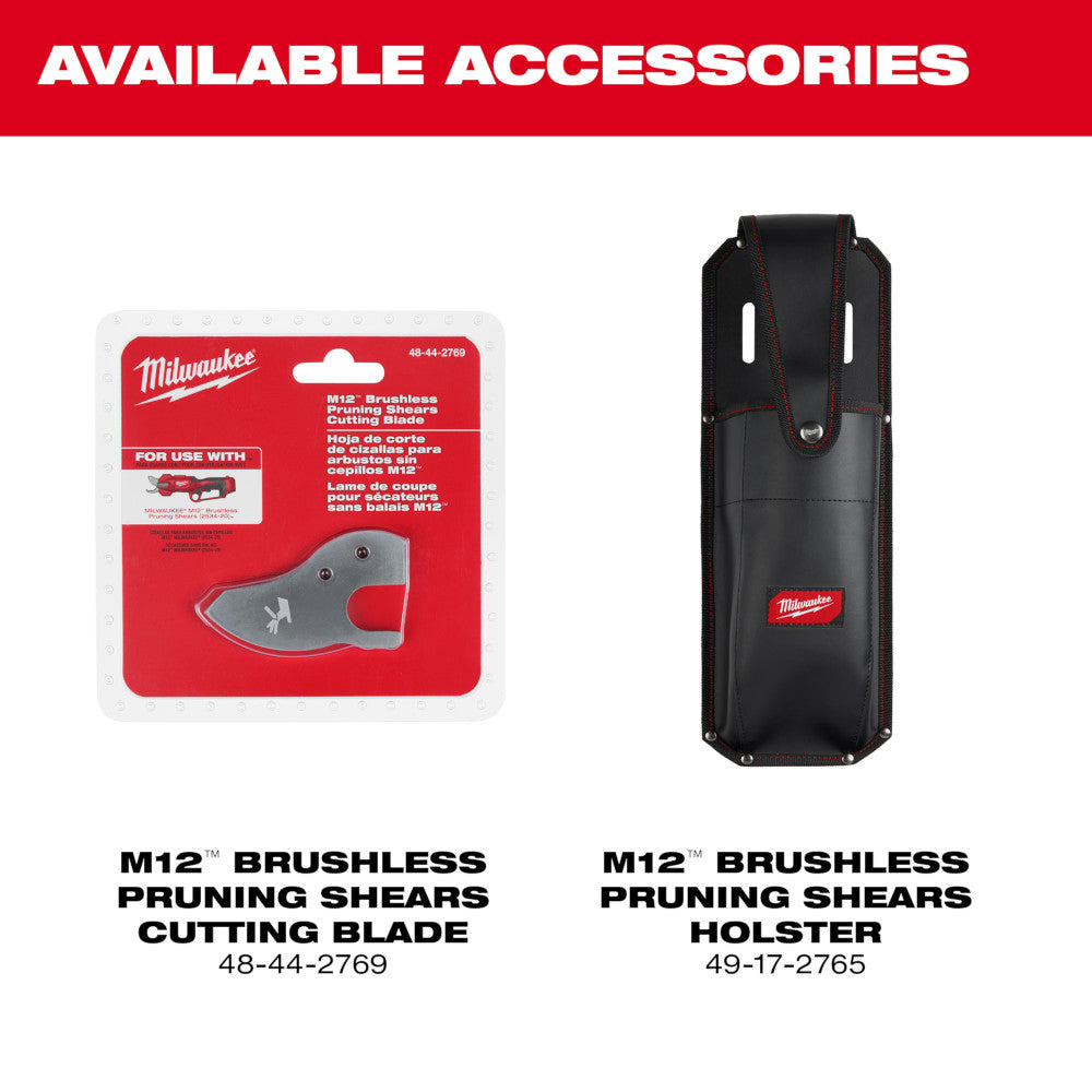 Milwaukee 2534-20x5 M12 12V Cordless Prunning Shears w/ 2 - M12 5AH Batteries