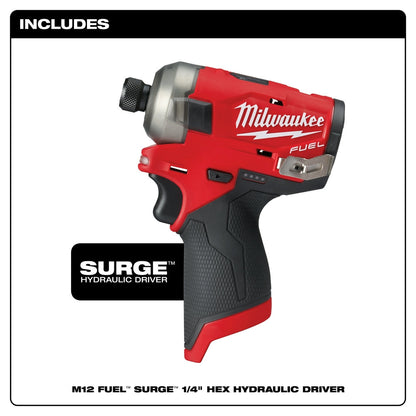 Milwaukee 2551-20 M12 FUEL SURGE 1/4 Inch Hex Hydraulic Driver - Bare Tool
