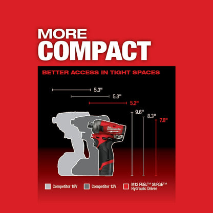 Milwaukee 2551-20 M12 FUEL SURGE 1/4 Inch Hex Hydraulic Driver - Bare Tool