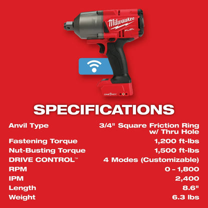 Milwaukee 2864-20 M18 FUEL 18V 3/4-Inch Friction Ring Impact Wrench - Bare Tool