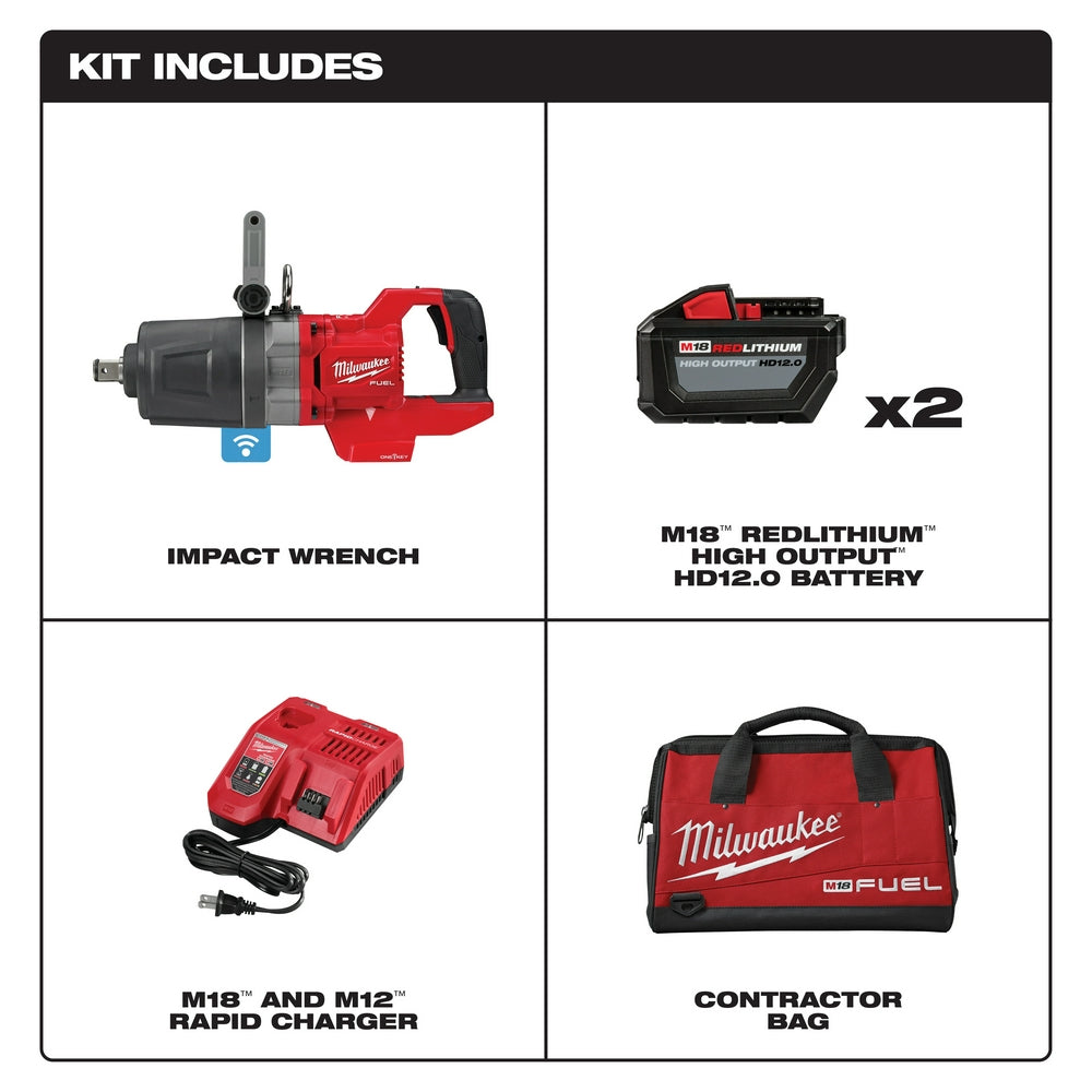 Milwaukee 2868-22HD M18 FUEL 18V 1" D-Handle High Torque Impact Wrench Kit