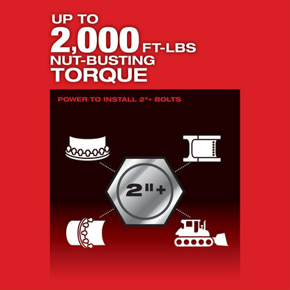Milwaukee 2868-22HD M18 FUEL 18V 1" D-Handle High Torque Impact Wrench Kit