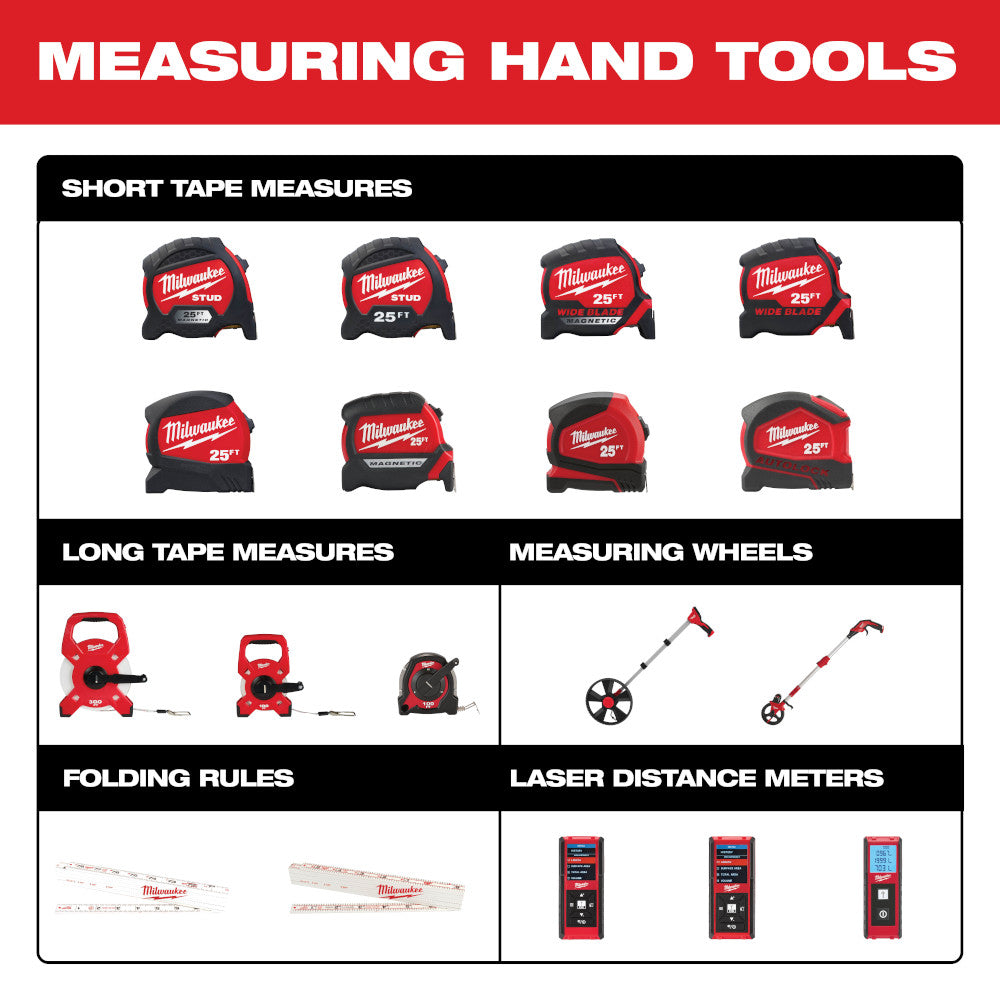 Milwaukee 48-22-6825 25' Compact Heavy Duty Auto Lock Tape