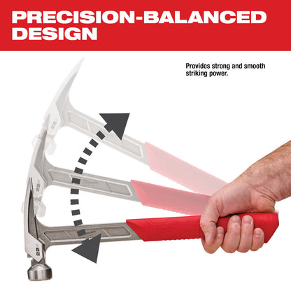 Milwaukee 48-22-9022 22oz Milled Face Framing Hammer w/ I-Beam Handle