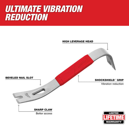Milwaukee 48-22-9034 12" Heavy Duty Pry Bar w/ SHOCKSHIELD Grip