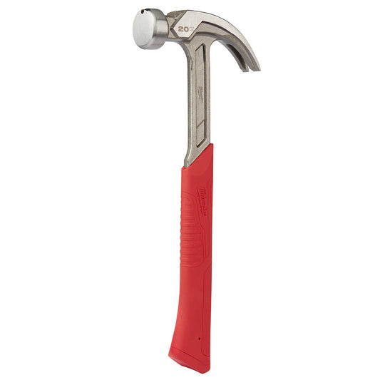 Milwaukee 48-22-9080 20oz Curved Claw Smooth Face Hammer w/ ShockShield Grip