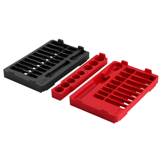 Milwaukee 48-22-9487T 47 PC 1/2" Drive SAE/Metric Ratchet/Sockets PACKOUT Trays