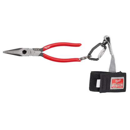 Milwaukee MT505 8" Long Nose Dipped Grip Pliers - Made In USA