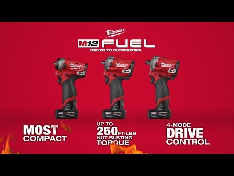 Milwaukee M12 2552-20 M12 FUEL 12V 1/4-Inch Stubby Impact Wrench - Bare Tool